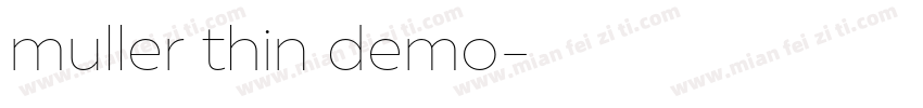 muller thin demo字体转换